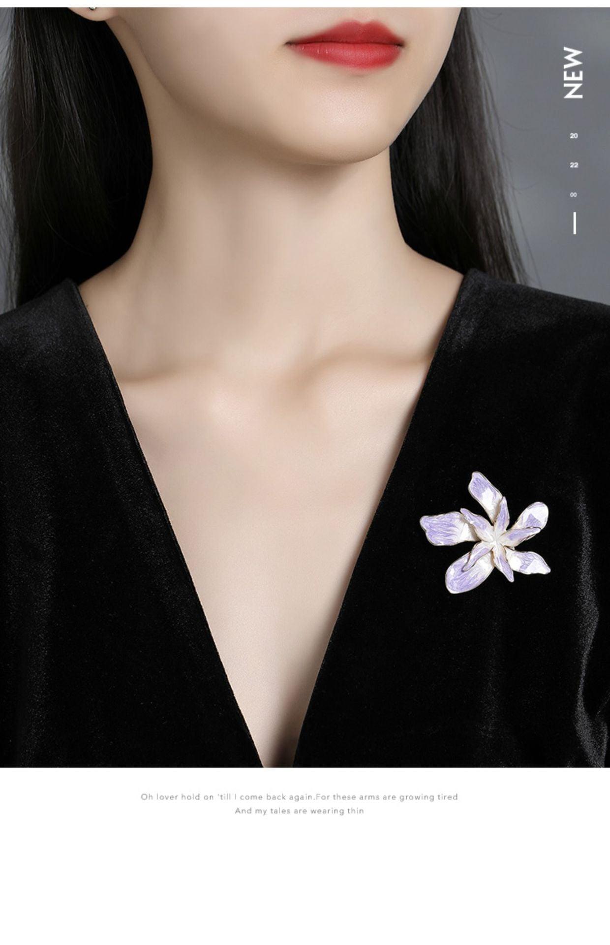 Elegant Purple Flower Brooch/Pin - Better Mode