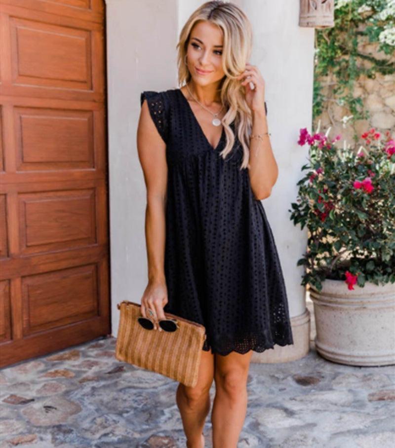 Sleeveless Ruffled Romper Dress