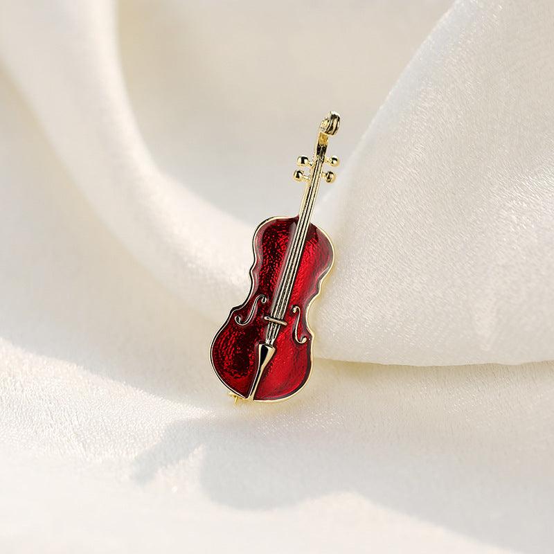 Light Luxury Cold Style Violin Brooch Pin - Better Mode