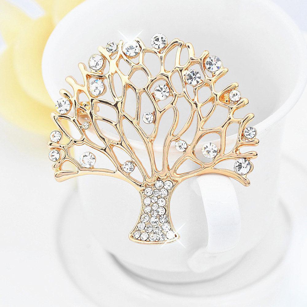 Rhinestone Small Tree Brooch - Better Mode