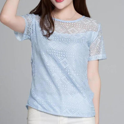 Chiffon Crochet Lace Blouse