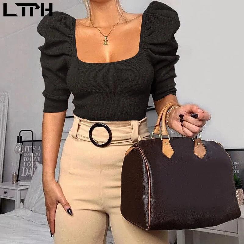 Puffed Sleeves Blouse